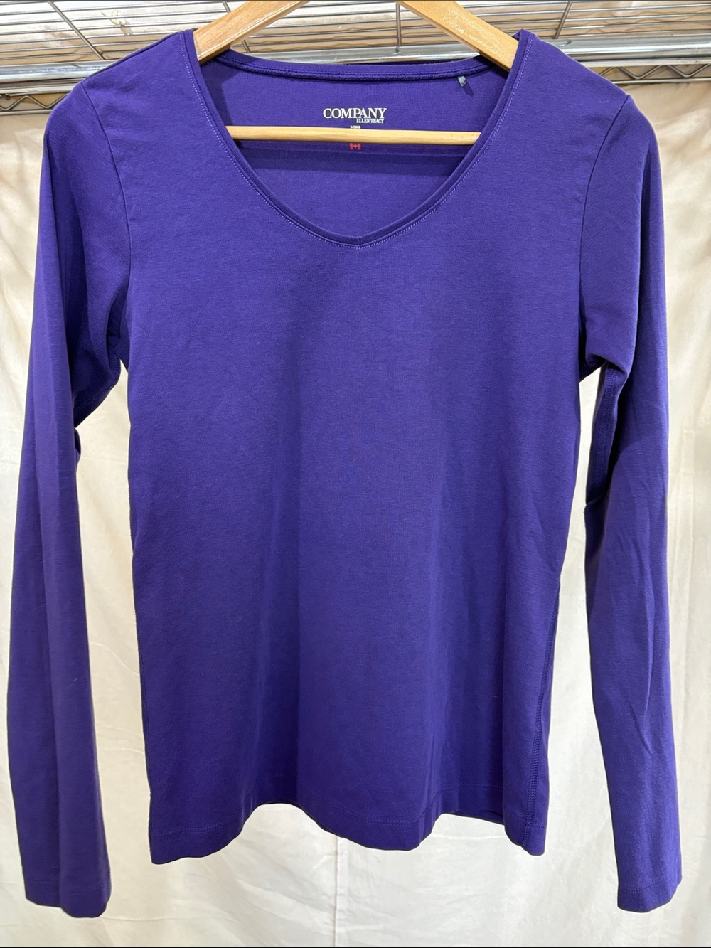 COMPANY Purple Long-Sleeve V-Neck Tee